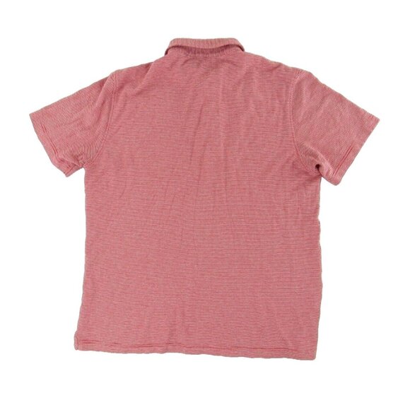 Vineyard Vines Mens Polo Shirt M Red White Striped Short Sleeve - Picture 2 of 6